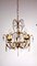 Lámpara de araña italiana de metal y cristal, años 50, Imagen 6