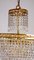 Brass Lead Crystal Chandelier, 1960s 8