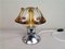 Mid-Century Modern Table Lamp in Brutalist Amber Murano Glass and Space Age Chrome, 1970s 1
