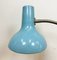 Industrielle blaue Schwanenhals Tischlampe, 1960er 6