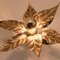 Brass Double Flower Wall Light in the style of Willy Daro, 1970s 18
