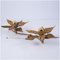 Brass Double Flower Wall Light in the style of Willy Daro, 1970s 9