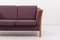 Dänisches Vintage 2-Sitzer Sofa aus Aubergine Wolle 7