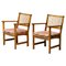 Oregon Pine Easy Chairs by Yngve Ekström for Swedese, Sweden, 1950s, Set of 2 1