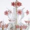Venetian 6-Light Chandelier in White and Pink Murano Glass, 1960s, Image 4