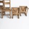 Stühle aus Holz & Korbgeflecht, 1970er, 4er Set 6