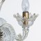 Kleiner Venezianischer Kronleuchter aus mundgeblasenem weißem Glas und 14 Karat Gold 5
