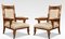 Walnut Library Armchairs, 1890s, Set of 2 1