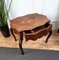 Italian Neoclassical Walnut Inlay Marquetry Spider Coffee or Side Table, 1950s 7