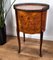 Antique Italian Marquetry Walnut Side Table with Three Drawers, 1890s 4