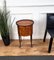 Antique Italian Marquetry Walnut Side Table with Three Drawers, 1890s 2