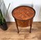 Antique Italian Marquetry Walnut Side Table with Three Drawers, 1890s 3