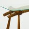 Mid-Century Austrian Beech Side Table with Cord and Glass Top by Max Kment, 1950s 5
