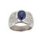 Gold 18k Ring with Sapphire and Diamonds, 2000s 1