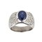Gold 18k Ring with Sapphire and Diamonds, 2000s, Image 1