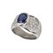 Gold 18k Ring with Sapphire and Diamonds, 2000s 2