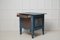 Small Antique Swedish Blue Folk Art Sideboard 6