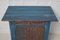 Credenza piccola antica in stile Folk Art blu, Svezia, Immagine 10