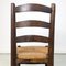 Mid-Century Modern French Dark Wood and Straw Chairs by Georges Robert, 1950s, Set of 4, Image 11