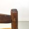 Moderne französische Mid-Century Stühle aus dunklem Holz & Stroh von Georges Robert, 1950er, 4er Set 18