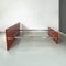 Italian Modern Red Lacquered Wood and Metal Bed by Takahama for Simon Gavina, 1970s 16