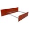 Italian Modern Red Lacquered Wood and Metal Bed by Takahama for Simon Gavina, 1970s, Image 1