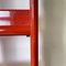 Italian Modern Red Lacquered Plywood Bookcase, 1970s 8