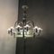 Lámpara de araña austriaca Art Déco con doce luces de metal y vidrio, años 20, Imagen 3