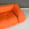 Divano letto moderno apribile in tessuto arancione, Italia, anni '80, Immagine 10