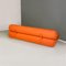 Modern Italian Orange Fabric Openable Sofa Bed, 1980s, Image 4