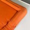 Modern Italian Orange Fabric Openable Sofa Bed, 1980s, Image 15