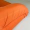 Divano letto moderno apribile in tessuto arancione, Italia, anni '80, Immagine 19