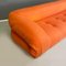 Modern Italian Orange Fabric Openable Sofa Bed, 1980s 12