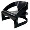 Mod. Italien Moderne en Bois Noir. Fauteuil 4801 par Joe Colombo pour Kartell, 1970s 1