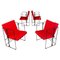 Italian Modern Foldable Red Armchairs by Jolly Cappai Mainardis for Alfeo, 1980s 1