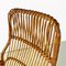 Mid-Century Modern Italian Curved Lines Rattan Armchairs, 1960s, Set of 3, Image 8