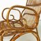 Mid-Century Modern Italian Curved Lines Rattan Armchairs, 1960s, Set of 3, Image 9