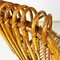 Mid-Century Modern Italian Curved Lines Rattan Armchairs, 1960s, Set of 3, Image 14