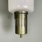 Mid-Century Modern Italian Murano White Glass and Brass Wall Lights, 1960s, Set of 2 9