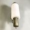 Mid-Century Modern Italian Murano White Glass and Brass Wall Lights, 1960s, Set of 2 5