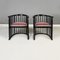 Mid-Century Austrian Black Wooden Tub Chairs with Missoni Fabric by Joseph Hoffmann, 1950s, Set of 2, Image 3