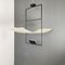 Italian Modern White Black Metal Zefiro Chandelier by Botta for Artemide, 1990s 2