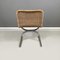 Italian Space Age Modern Chairs in Straw and Steel, 1970s, Set of 5 5