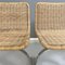 Italian Space Age Modern Chairs in Straw and Steel, 1970s, Set of 5, Image 8