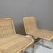 Italian Space Age Modern Chairs in Straw and Steel, 1970s, Set of 5 7