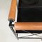 Italian Modern Black Metal and Brown Leather Benches, 1980s, Set of 2, Image 11