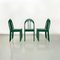 Italian Modern Green Tubular Metal and Grey Straw Stackable Chairs, 1980s, Set of 6, Image 2