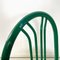 Italian Modern Green Tubular Metal and Grey Straw Stackable Chairs, 1980s, Set of 6 11