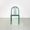 Chaises Empilables Modernes en Métal Tubulaire Vert et Paille Grise, Italie, 1980s, Set de 6 3