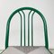 Sillas apilables italianas modernas de metal tubular verde y paja gris, años 80. Juego de 6, Imagen 9